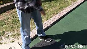 Nikki lavay's tight teen pussy gets roughly pounded in pov as her small tits bounce during nasty hardcore fucking