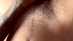 tianva strokes massive monster cock to explosion