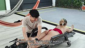 Sunscreen on my ass gets me horny for big cock pounding! 🍑💦 Juliana Rose