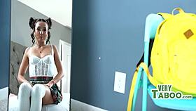 i let him jack off on my petite miniskirt body while napping total wet mistake