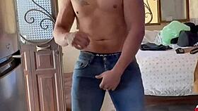 get ready naked with me as muscular mexican voyeur watches homemade