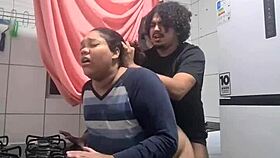 Babysitter tempts with her juicy curves