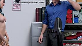 lp officer catches slutty teen shoplifter 🚔 now he fucks her hard in lingerie at the station with monster cock deepthroat blowjob big tits reality 🔥💦