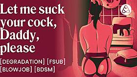 Facial Cumshot on Bound Submissive in BDSM Roleplay Creampie