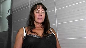 Hairy Cougar 60 Takes Brutal Hardcore Pounding!