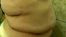 curvy bbw wife caught showering her thick body