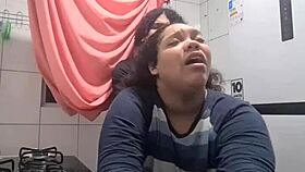 Babysitter tempts with her juicy curves