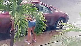 look at my sexy neighbor rocking those tight shorts damn!