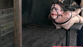 Ever wonder how a restrained sub gags on deepthroat while getting spanked and choked hard?