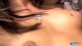 Asian blonde squirts easy riding huge cock with vibrating toys