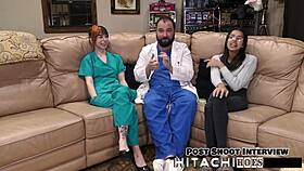 freshman ditria rose surrenders to mandatory hitachi orgasm backstage