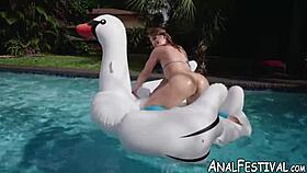 charley hart loves intense pool drilling on natural tits