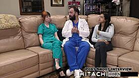 freshman ditria rose surrenders to mandatory hitachi orgasm backstage