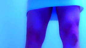 crossdressing amateur worships feet barefoot on christmas