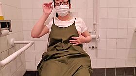 Japanese wife masturbates frantically in toilet oh god so intense!