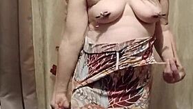 hey slave celebrate autumn with your master flashing those natural tits in homemade pov