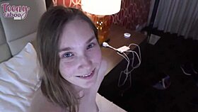 as soon as wife leaves seth and babysitter claire roos start their sneaky cowgirl creampie fuck