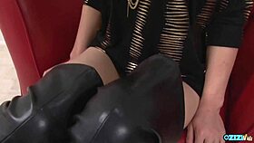 Young bitch's panties ripped open for rough doggystyle pussy pounding