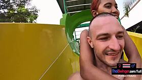 thai teen girlfriend pool fun turns hardcore shower doggystyle pounding