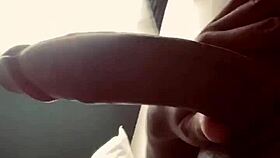 tianva strokes massive monster cock to explosion