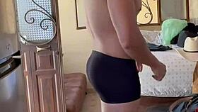 get ready naked with me as muscular mexican voyeur watches homemade