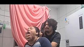 Babysitter tempts with her juicy curves