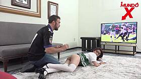 european latina teen bends over takes hardcore anal deepthroat and creampie finish