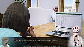 secretary in stockings fulfills 15 rough outdoor office upskirt requests