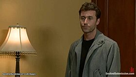 Bound busty milf professor endures rough anal and deepthroat gagging