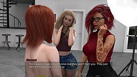 Casey redhead explores shaved pussy path outdoors publicly