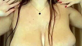 Whoa, check these big natural tits bouncing tight in a corset before bursting free! 💃🍈