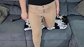 Wow, sexy milf Sophie rips clothes in wild striptease show!