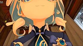 Yukoshvr Furina Dominates Goth Slut in Wild Riding Frenzy!