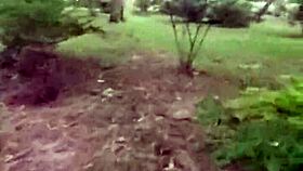 i took wolfdaddy901s thick cock bareback anal creampie bent over in public park crossdressing redhead