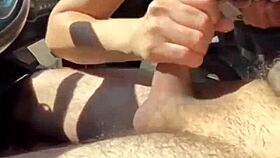 Gabriella gulps huge cum mouthful after sucking Speedy's throbbing cock and heavy balls