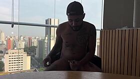 Amateur unloads huge creampie cumshot on roommate to relax