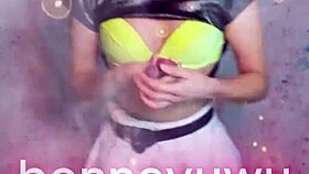 omg bonneyuwu's sexy argentinian dance shakes her petite pigtails in tiny white skirt!