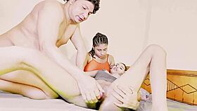 uttaran20's wild brunette ffm threesome party rages on 😈👯‍♀️💦🔥