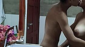 Hot Couple Fucks Passionately In Hotel Bathroom!