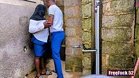 petite ebony college coed bent over doggystyle by boyfriend's best friend