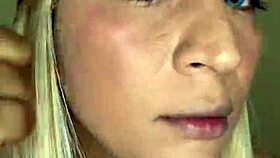 pretty transsexual dresses up glamorous for viewers