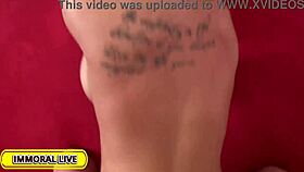 rachele deepthroats two monster cocks hard?