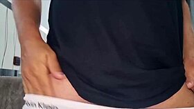 sensual piano guy's explosive cumshot orgasm closeup