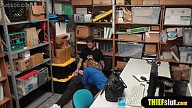 blonde officer bends thief over for rough doggystyle fuck