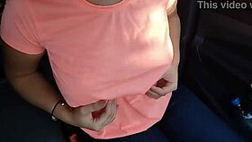 Natural Big Tits Bouncing Wild In Public Car Show