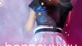 omg bonneyuwu's sexy argentinian dance shakes her petite pigtails in tiny white skirt!