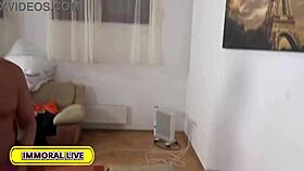 rachele deepthroats two monster cocks hard?