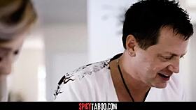 Pervy Guy Pounds Petite Blonde in Wild Cowgirl Ride