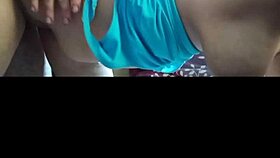 the curvy latina neighbor milf bends over doggystyle