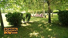 POV blonde tiffany tatum slurps your throbbing dick outdoors hungrily